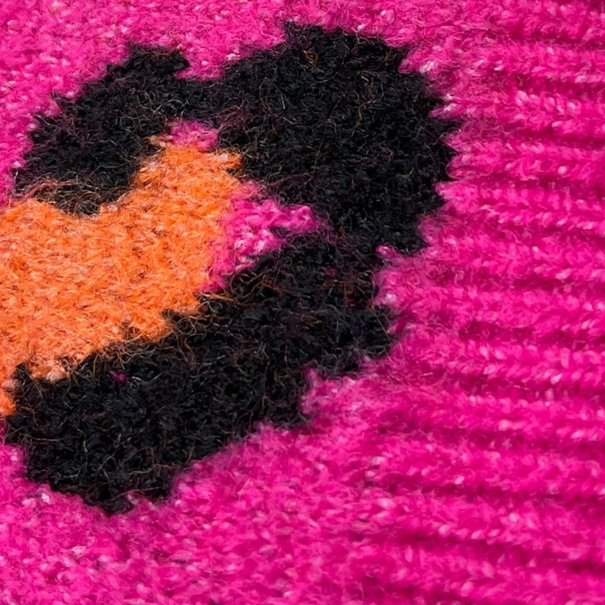 PINKO cardigan tinta unita con fantasia maculata Fuxia per Bambina F4PIJGJCA044 FUXIA PINKO 