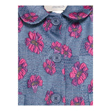 SIMONETTA giacca tinta unita fantsia floreale con maniche larghe Blu per Bambina SV2B04 BLU SIMONETTA 