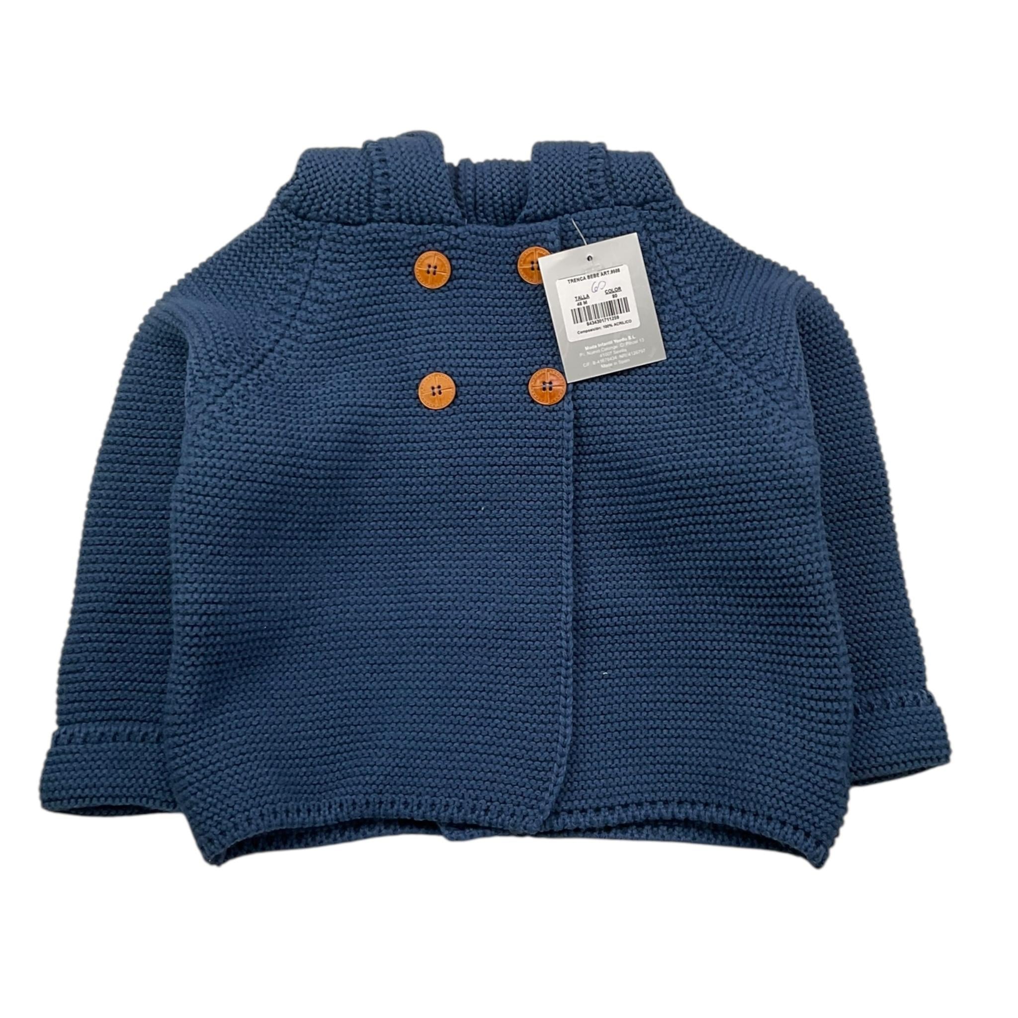 YOEDU cardigan tinta unita con cappuccio Blu per Neonato 9508 BLU YOEDU 