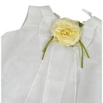 Raffaella Abito Cerimonia Tinta Unita Giromaniche per Bambina ESTATE BIANCO RAFFAELLA 