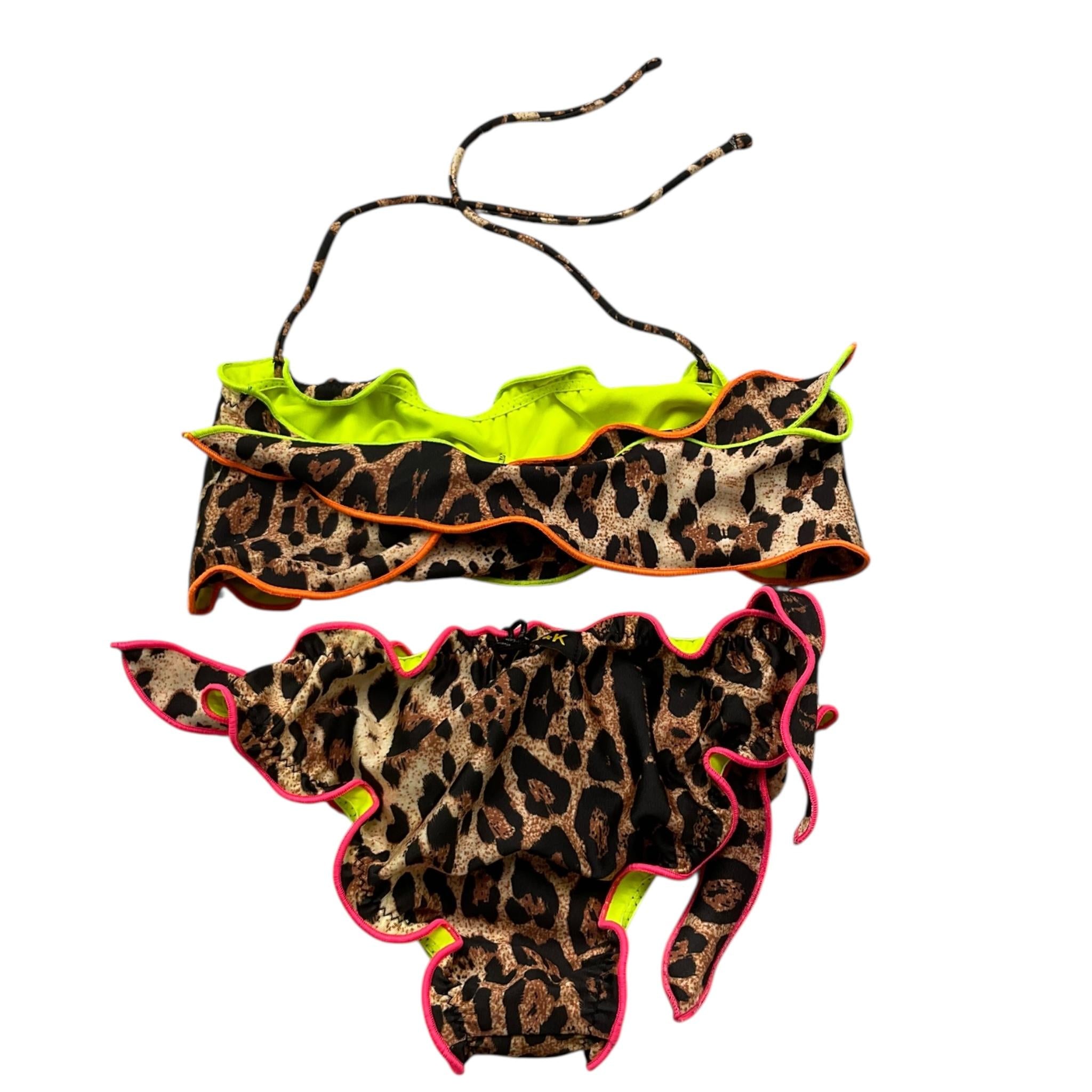 F**K Costume 2 Pezzi Fascia-Mutandina Fantasia Maculata per Bambina FJ25G1C06BAX01J BEIGE F**K 