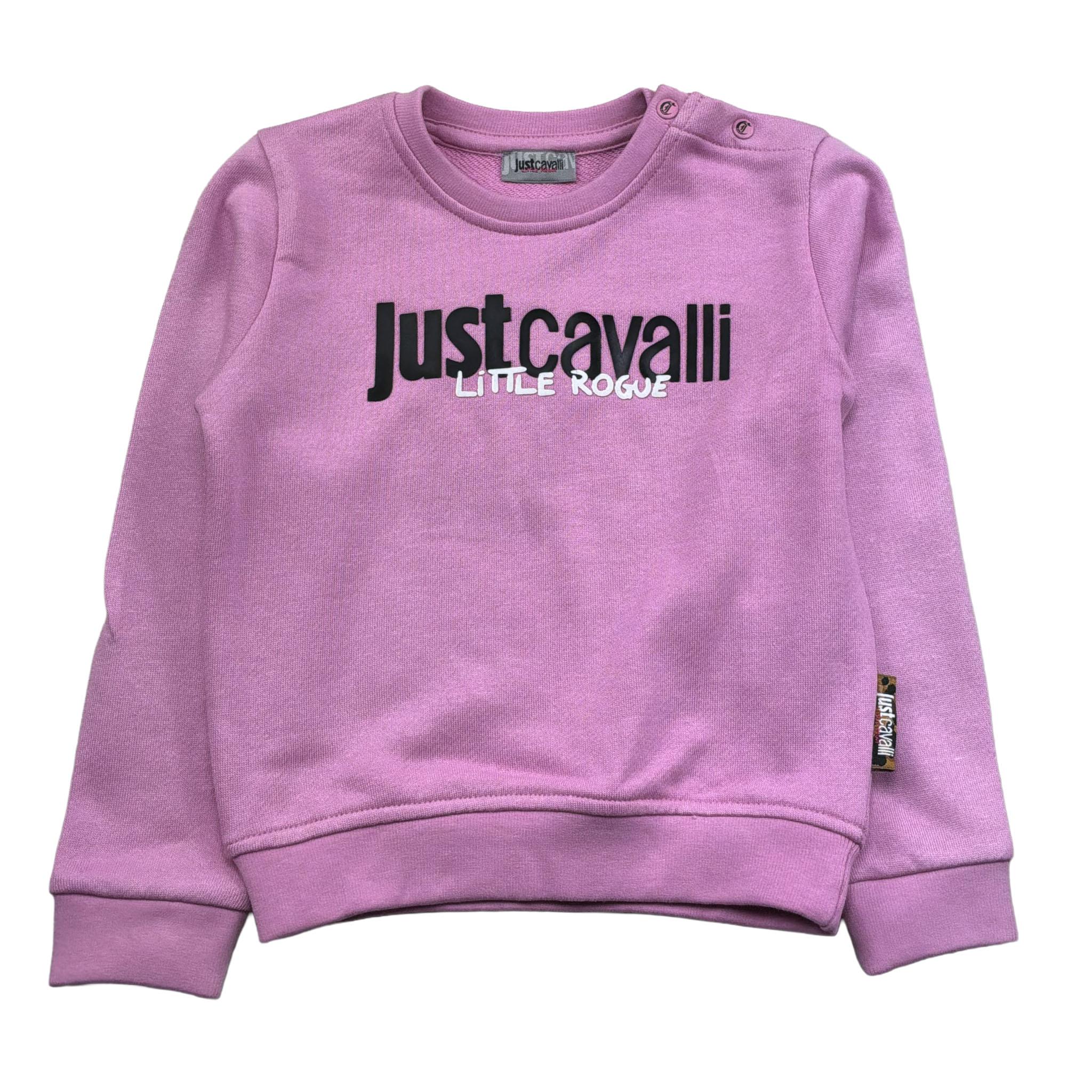 Just Cavalli Felpa Chiusa Girocollo Tinta Unita con Stampa per Neonata JIP26028FE ROSA JUST CAVALLI 