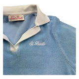Saint Barth Polo Mezza Manica Tinta Unita In Spugna con Colletto In Contrasto per Bambina JAIM003 AZZURRO SAINT BARTH 