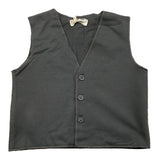 Petit Indi Gilet Tinta Unita Con Bottoni Grigio Per Neonato