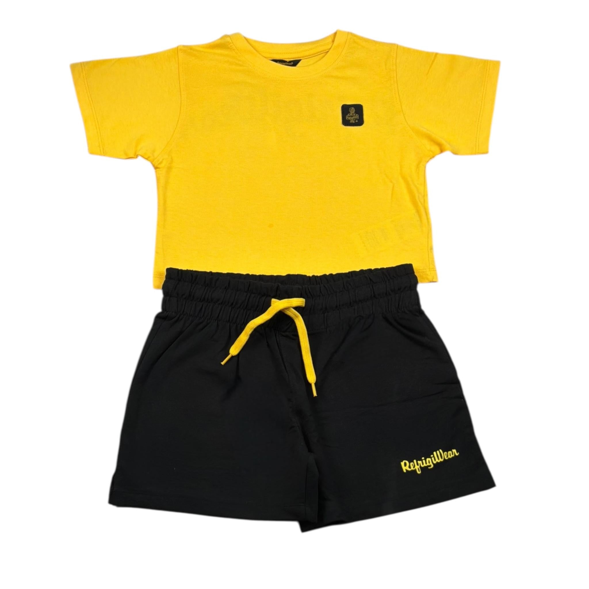 Refrigiwear Completo 2 Pezzi Bicolore T-Shirt-Bermuda per Bambina RG1470W25 GIALLO/NERO REFRIGIWEAR 