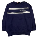 CESARE PACIOTTI maglia girocollo tinta unita con ricamo logo Blu per Neonato MGP5355N BLU CESARE PACIOTTI 