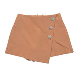 Fun & Fun Short Finta Gonna Tinta Unita per Bambina FNCBSO16400 BISCOTTO FUN & FUN 