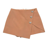 Fun & Fun Short Finta Gonna Tinta Unita per Bambina FNCBSO16400 BISCOTTO FUN & FUN 