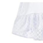 Monnalisa Maxi T-Shirt Girocolo Tinta Unita con Stampa per Bambina 19E625 BIANCO MONNALISA 