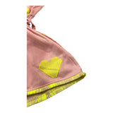 abito mezza manica tinta unita con ricami BS10WB052 ROSA PICCOLA LUDO 