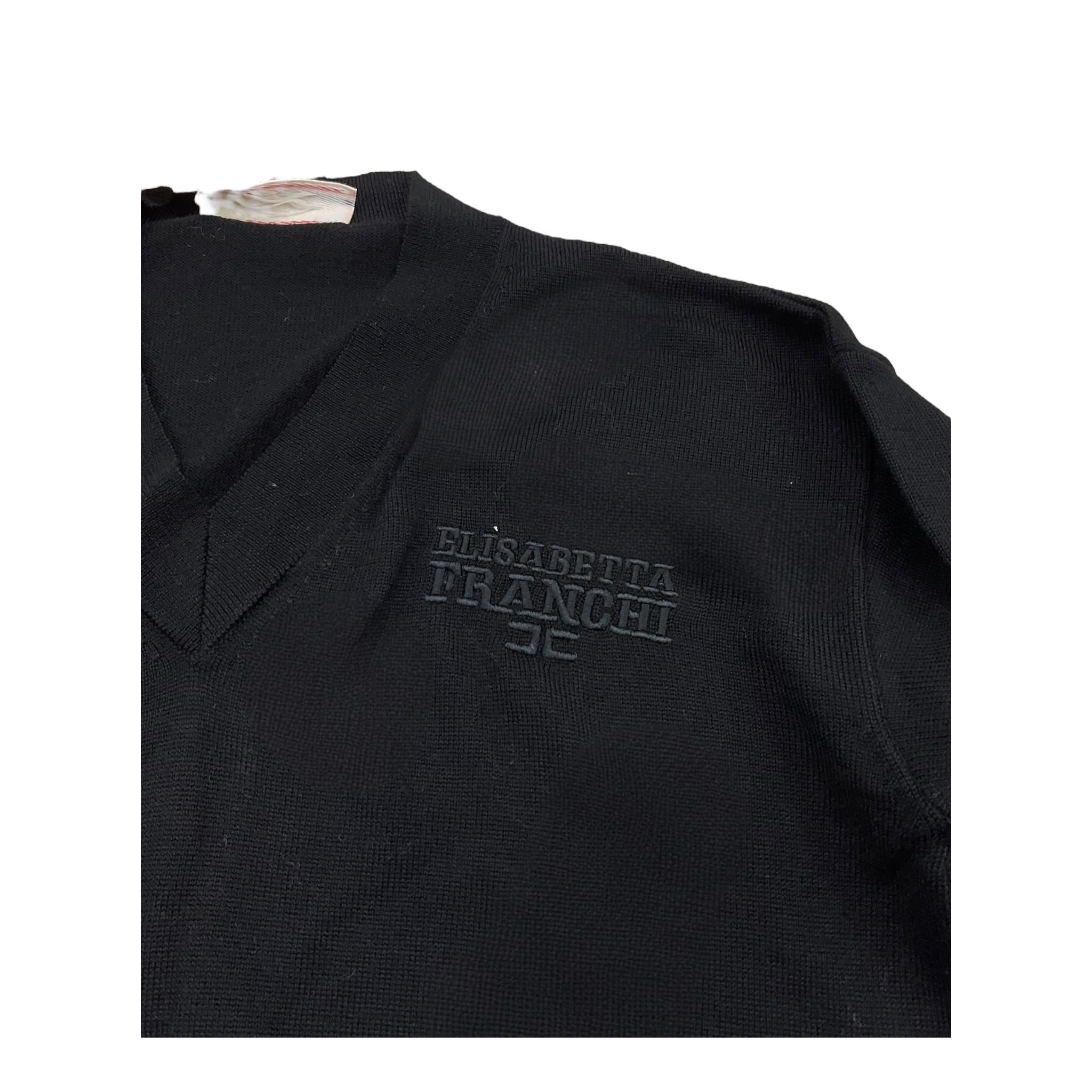 ELISABETTA FRANCHI maglia tinta unita scollo a zip Nero per Bambina EFMA149X NERO ELISABETTA FRANCHI 