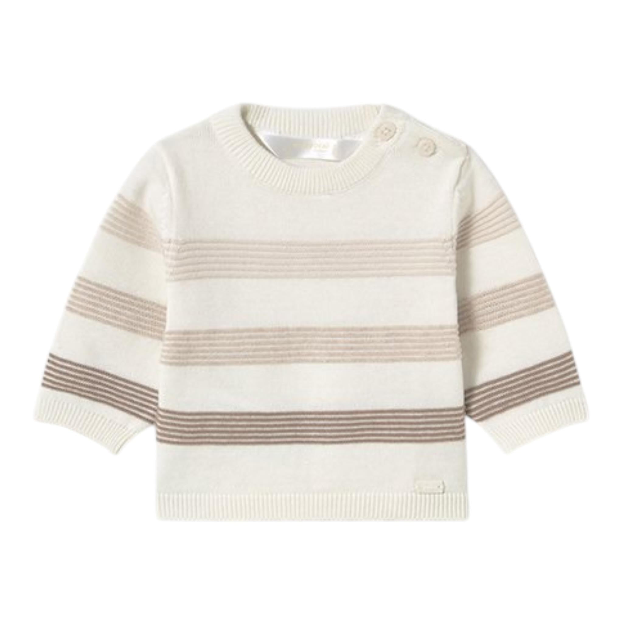 Mayoral Maglia Tinta Unita con Stampa A Righe per Neonato 1391 BIANCO MAYORAL 