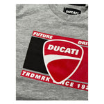 Ducati T-Shirt Girocollo Tinta Unita con Stampe per Neonato G6611 GRIGIO DUCATI 