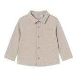 MAYORAL camicia tinta unita con fantasia a quadrettini Beige per Bambino 2186X BEIGE MAYORAL 