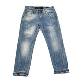 Patriot Jeans Tinta Unita con Strappi per Bambino PJ5S2SPBK37 AZZURRO PATRIOT 