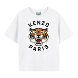 Kenzo T-Shirt Girocollo Tinta Unita con Stampe per Bambina K61137X BIANCO KENZO 