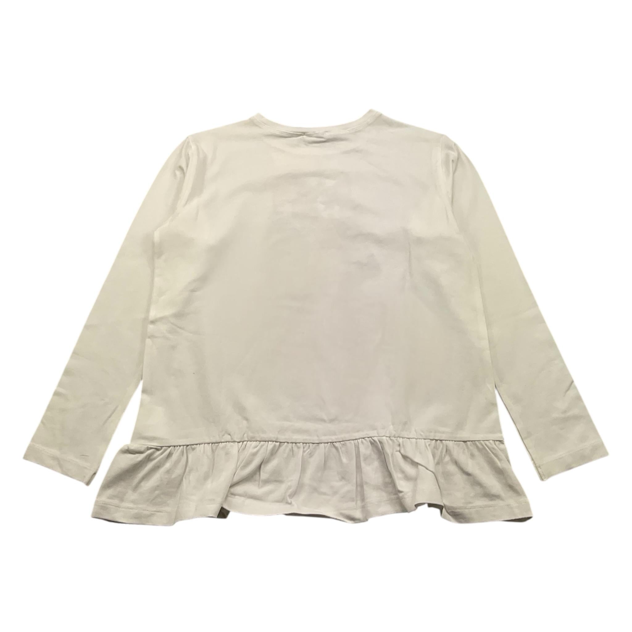 MONNALISA shirt girocollo tinta unita cn stampa in contrasto Bianco per Bambina 194627PW BIANCO MONNALISA 