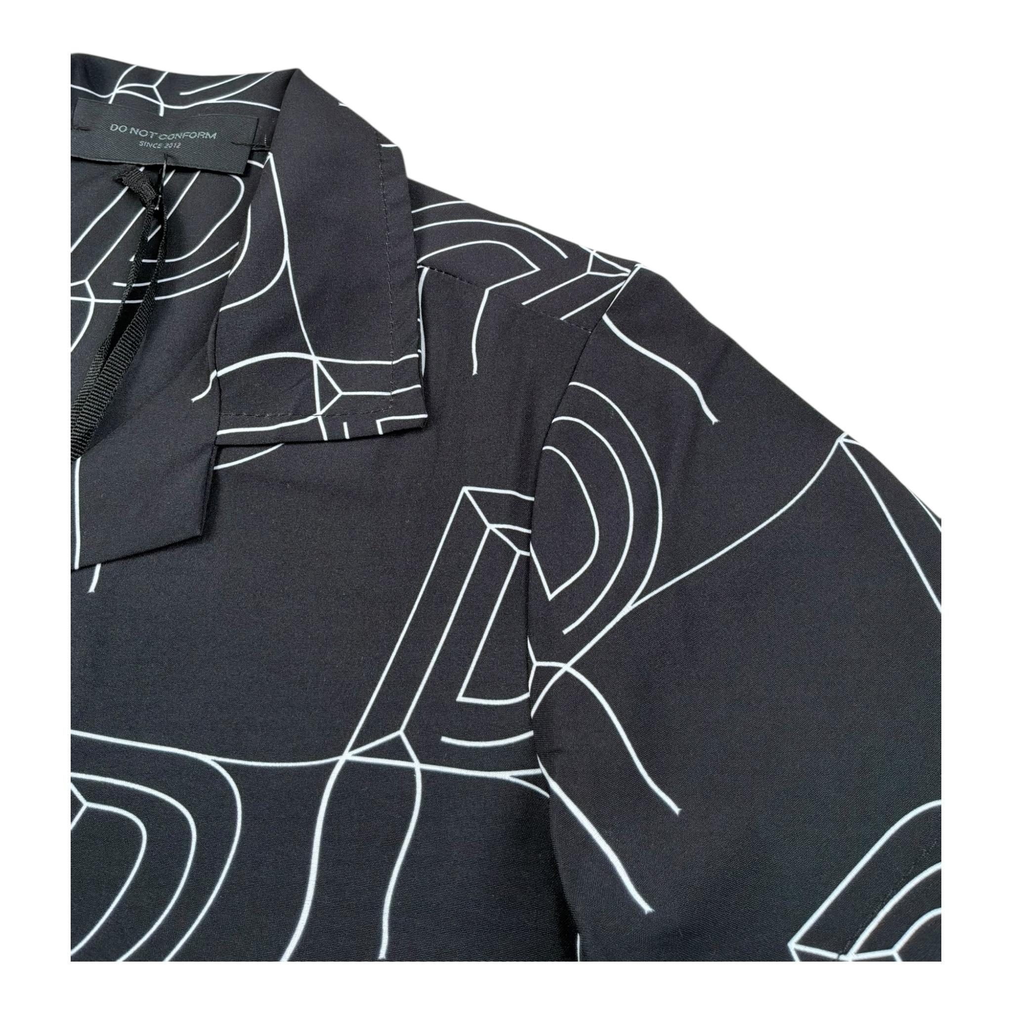 Do Not Conform Camicia Mezza Manica Tinta Unita Stampa Fantasia per Bambino DCA NERO DO NOT CONFORM 