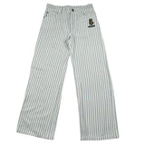 Moschino Jeans Tinta Unita Fantasia A Righe con Girovita Regolabile per Bambino HDP06X BIANCO MOSCHINO 