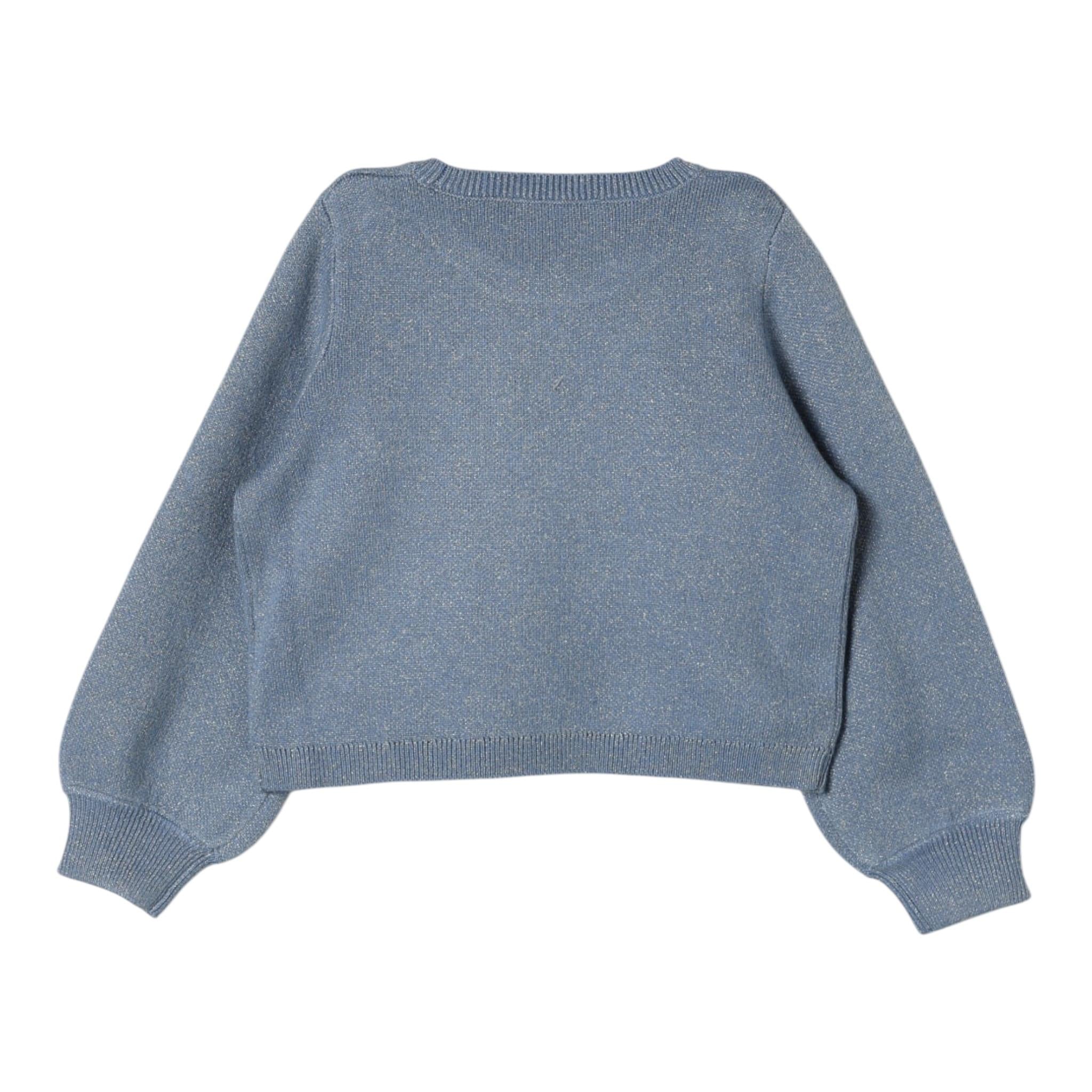 LIU JO maglia girocollo tinta unita lurex Blu per Neonata KF4075N BLU LIU JO 