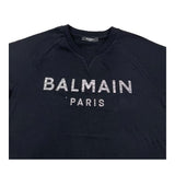 BALMAIN t-shirt girocollo tinta unita con logo Nero per Bambino BV8P11 NERO BALMAIN 
