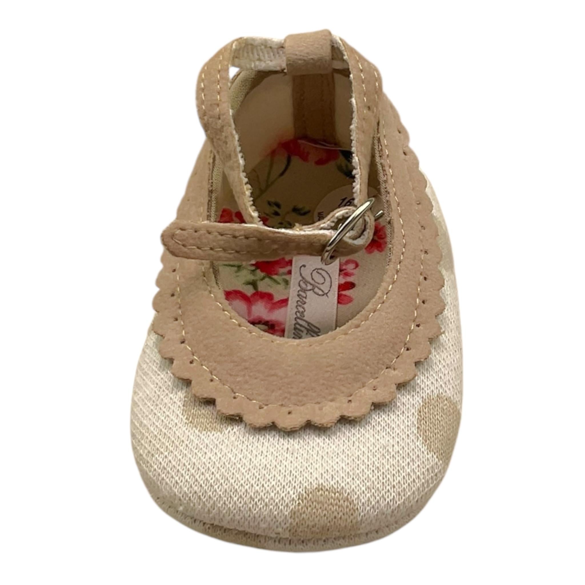 Barcellino Ballerine Tinta Unita con Pois per Neonata IL16154 PANNA BARCELLINO 