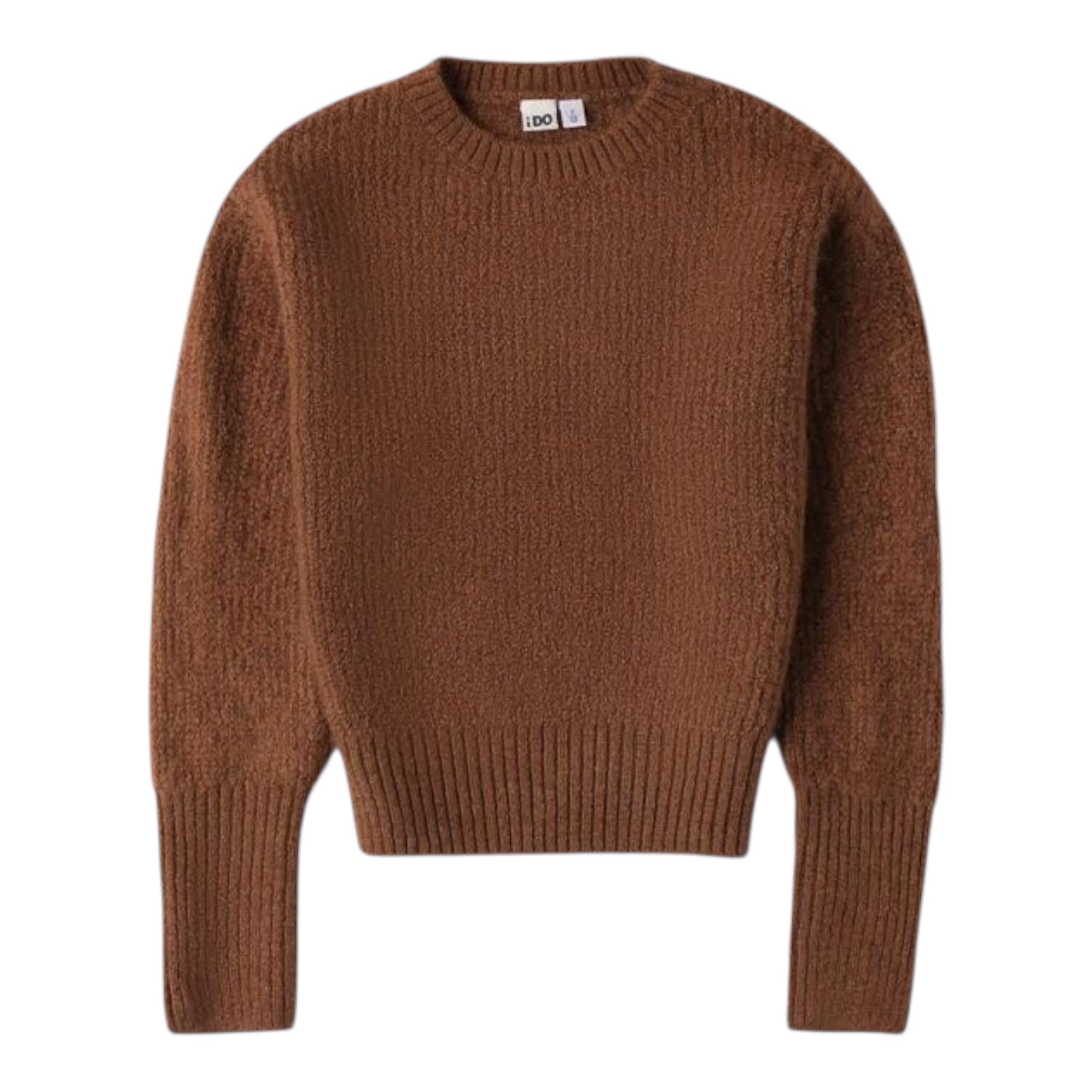 LOSAN maglia girocollo tinta unita Marrone per Bambina 4A836 MARRONE LOSAN 