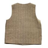 Manuel Ritz Gilet Tinta Unita Con Fantasia A Righe Beige Per Bambino
