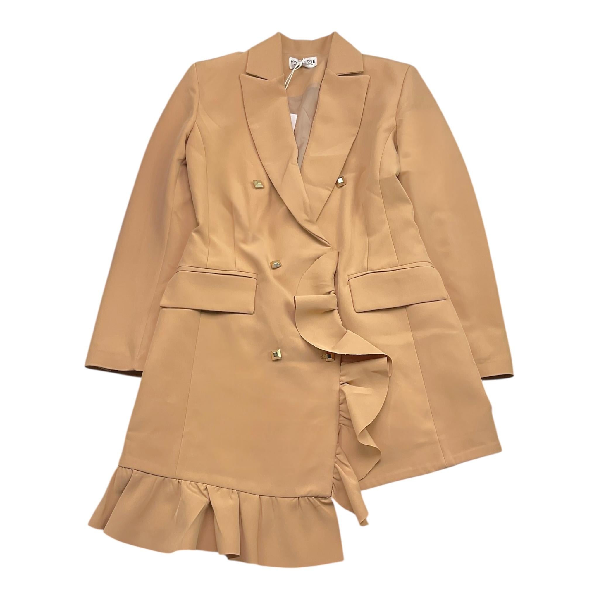 HATE LOVE abito tinta unita modello giacca Beige per Bambina OJDR00488 BEIGE HATE LOVE 