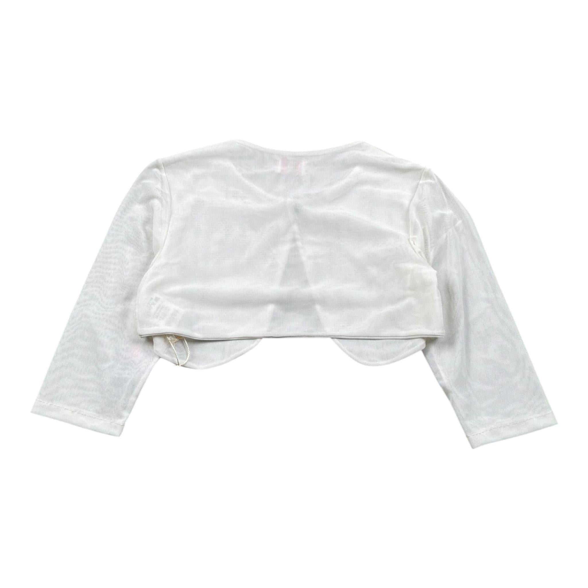 Isabel Coprispalle Tinta Unita con Trasparenze per Bambina ALE4435 BIANCO ISABEL 