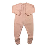 Wedoble Einfarbiger rosa Langarm-Strampler für Babymädchen