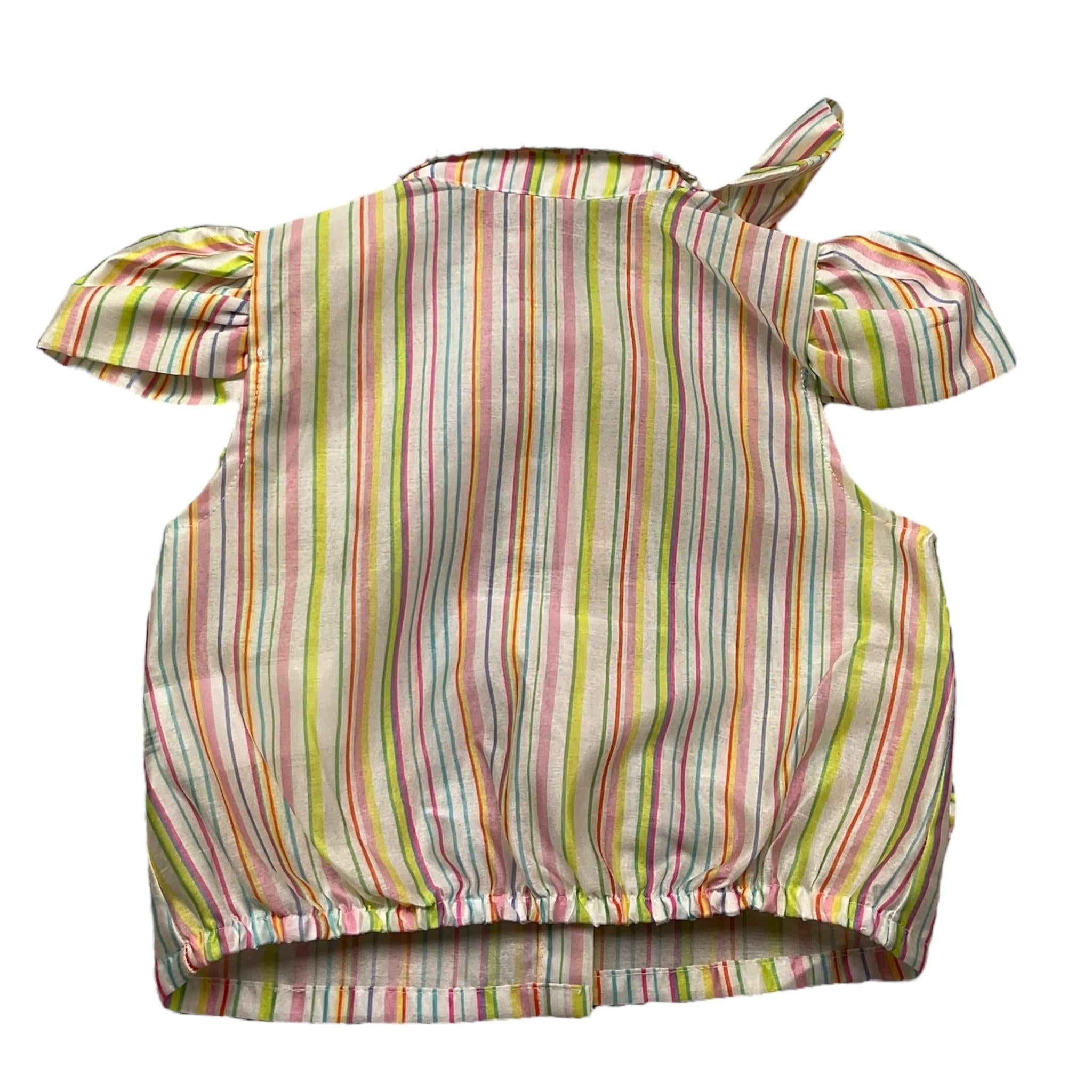 Miss Grant Camicia Mezza Manica Fantasia A Righe per Neonata MG1290 MULTICOLOR MISS GRANT 