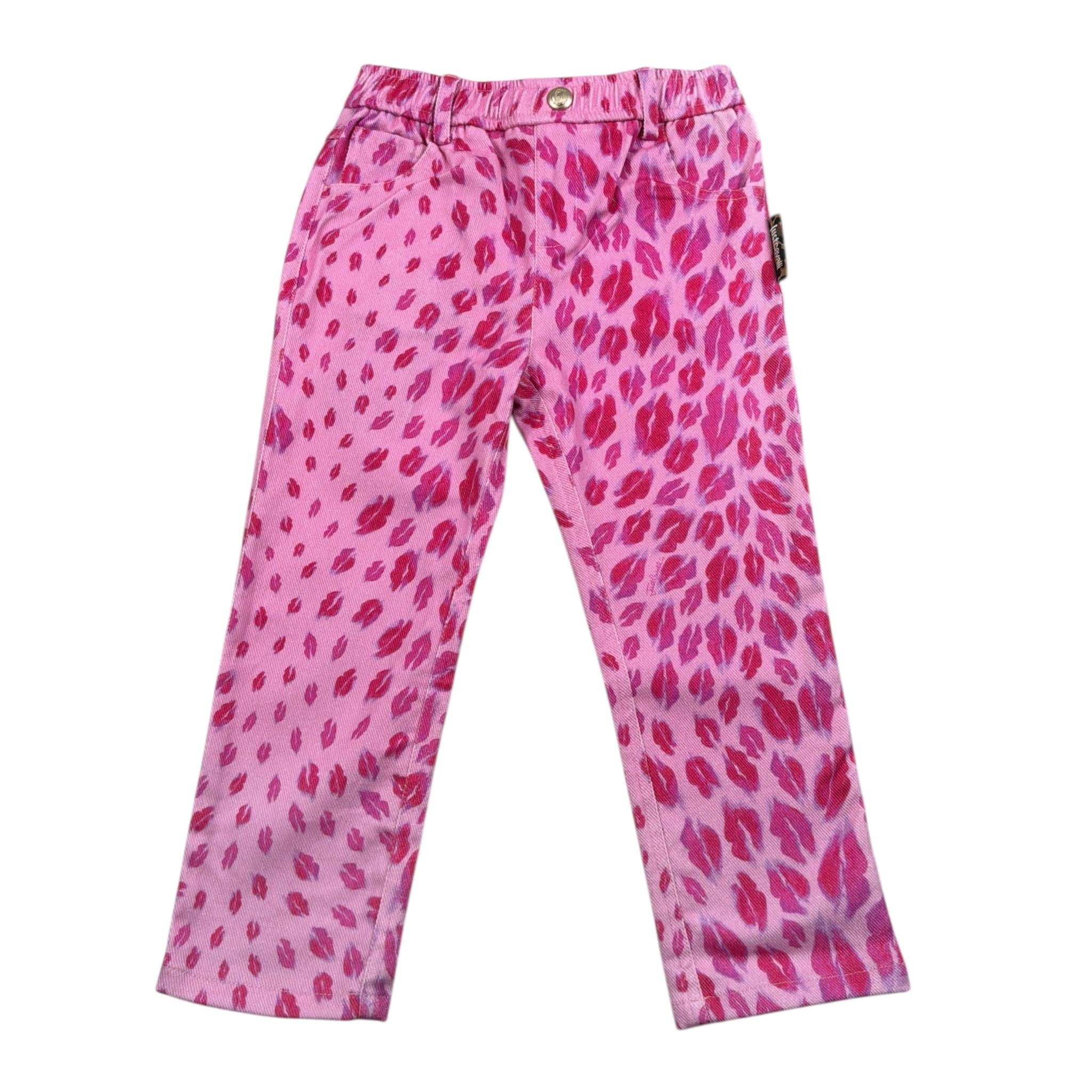 Just Cavalli Pantalone Tinta Unita con Stampe Baci per Neonata JIP26003PA ROSA JUST CAVALLI 