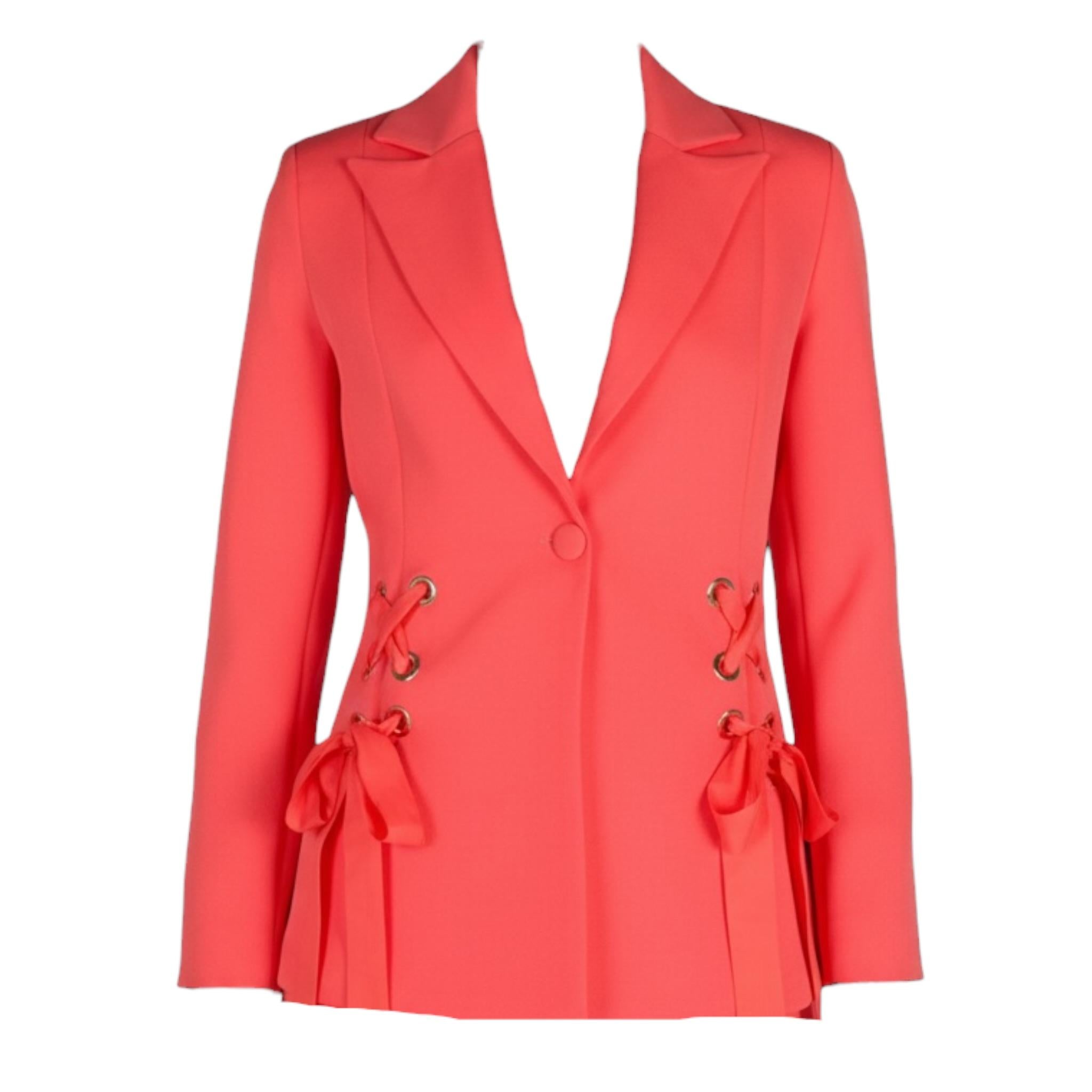 Fun & Fun Giacca Tinta Unita con Fiocchi per Bambina FNCJJK01082 CORALLO FUN & FUN 