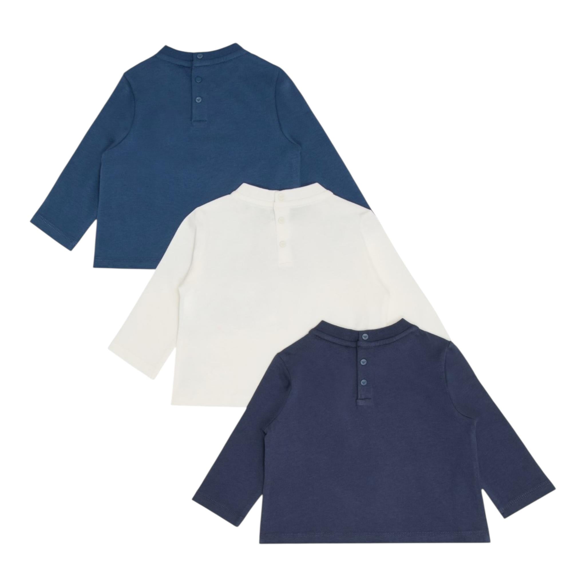 Emporio Armani Set 3 Shirt Tricolori per Bambino 6DHDJ4 MULTICOLOR EMPORIO ARMANI 