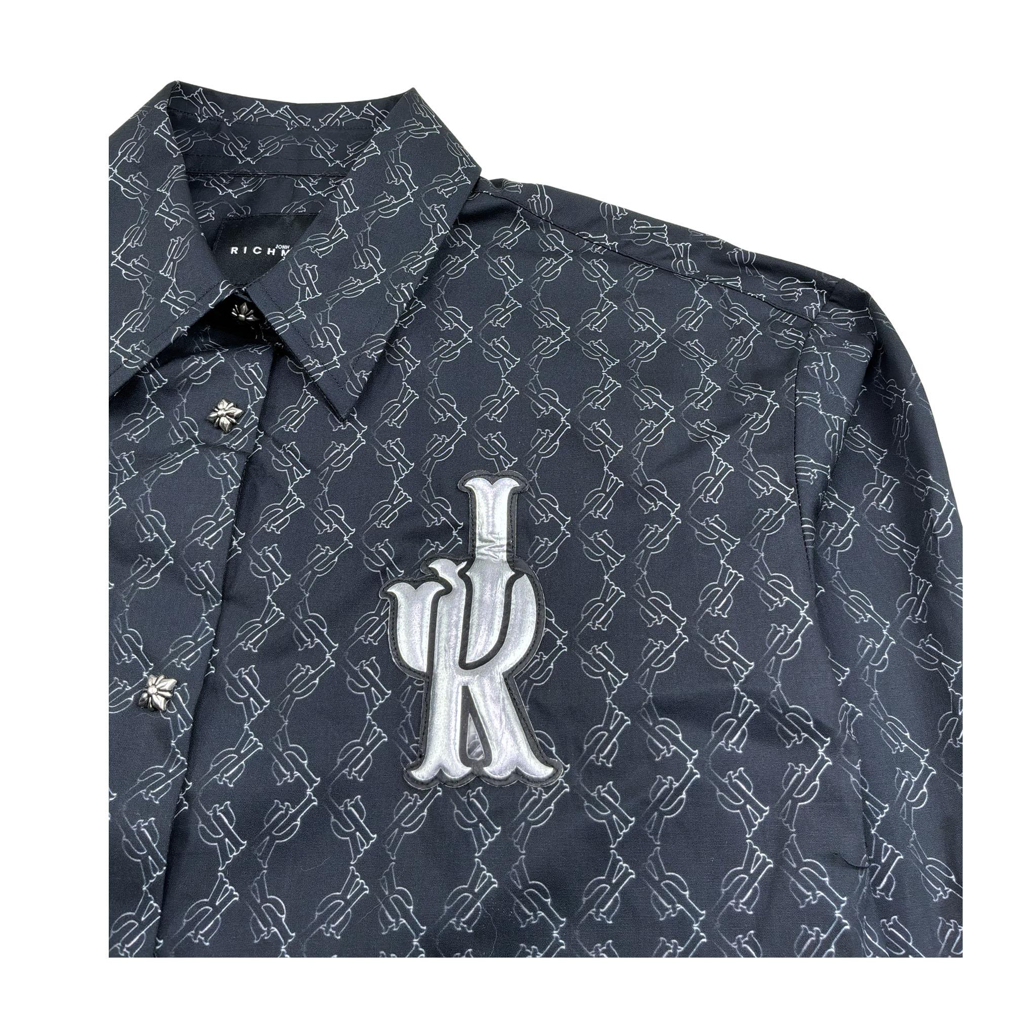 John Richmond Camicia Manica Lunga Tinta Unita per Bambino RGP26055CA NERO JOHN RICHMOND 