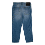 Dondup Jeans Tinta Unita Con Tasconi Blu Per Bambino
