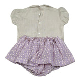 La Stupenderia Completo 2 Pezzi Body-Salopette Bicolore per Neonata TBCT5888 BEIGE LA STUPENDERIA 