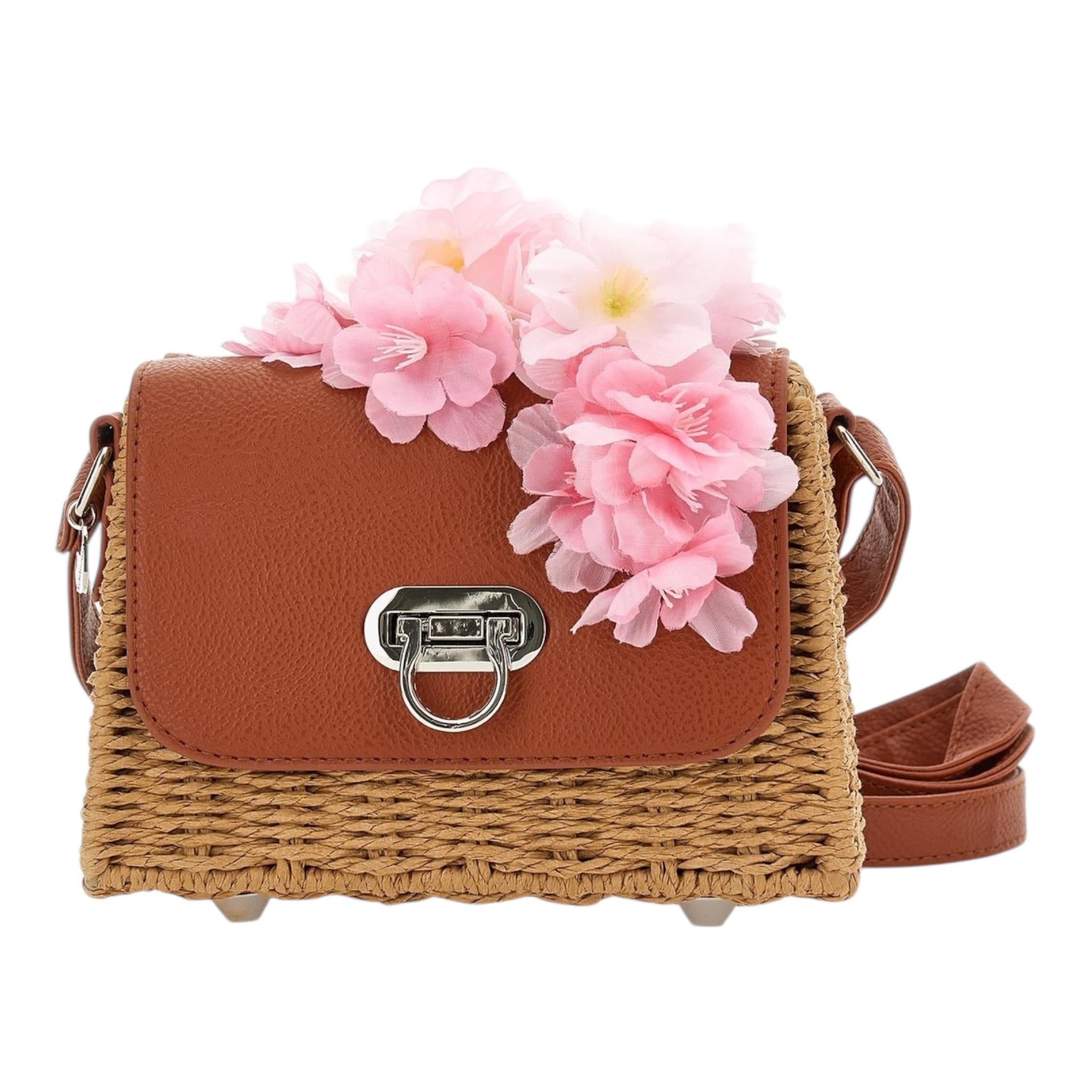 Monnalisa Borsa Tinta Unita con Applicazioni per Bambina 19E000 BEIGE MONNALISA 