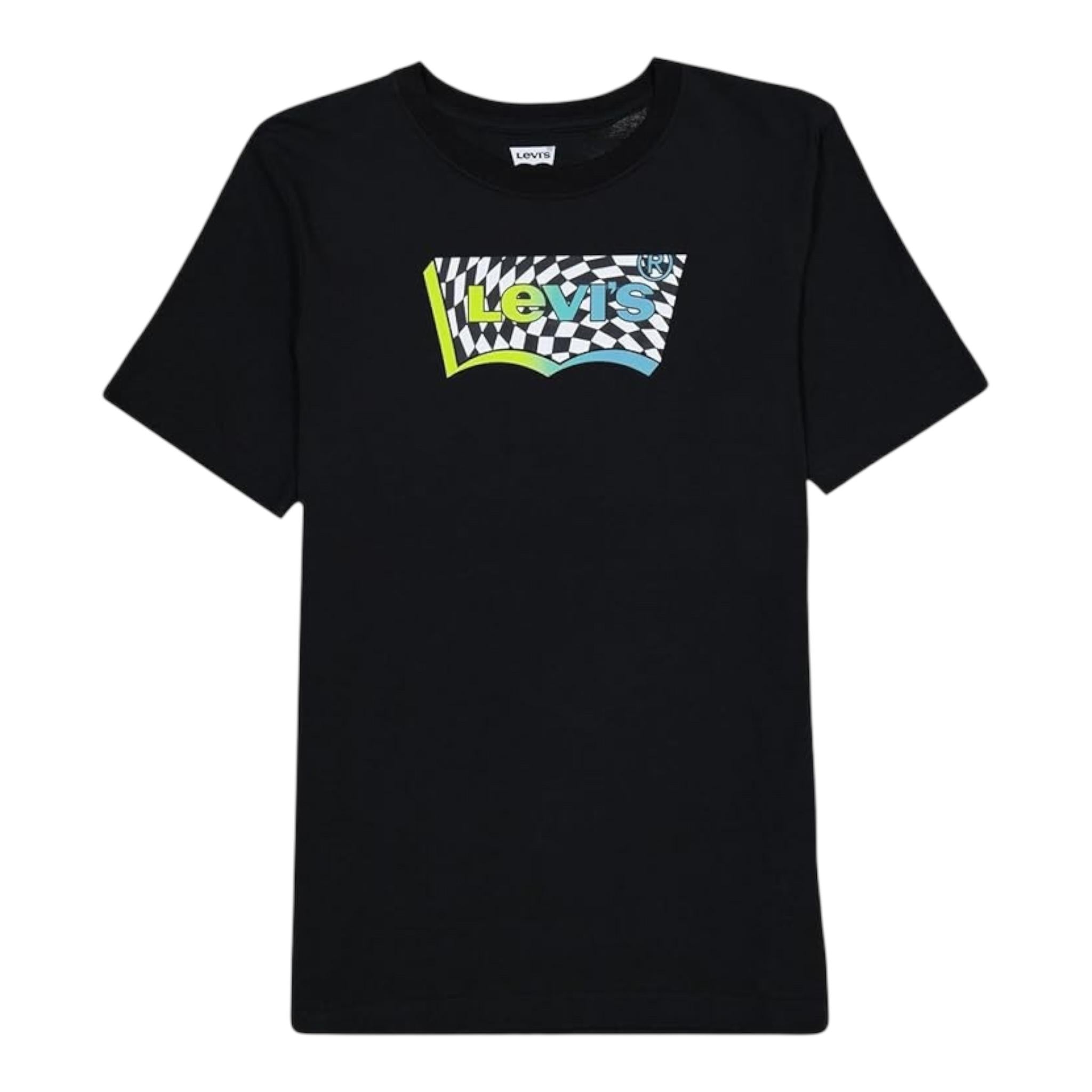 Levi'S T-Shirt Girocollo Tinta Unita con Stampa per Bambino 8EH890 NERO LEVI'S 