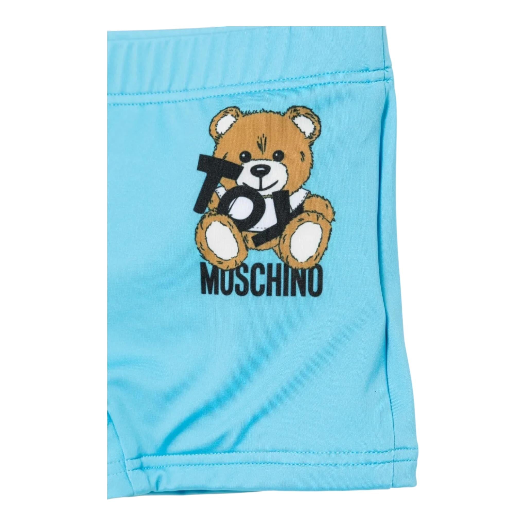Moschino Costume Tinta Unita con Logo per Neonato MZL006 AZZURRO MOSCHINO 
