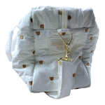 borsa premaman tinta unita con stampa MMX059 BIANCO MOSCHINO 