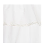 Simonetta Abito Giromanica Tinta Unita con Ricami Logo per Neonata SW1012P0518 BIANCO SIMONETTA 