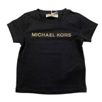 MICHAEL KORS t-shirt tinta unita con stampa Nero per Neonata R30140 NERO MICHAEL KORS 