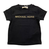 MICHAEL KORS t-shirt tinta unita con stampa Nero per Neonata R30140 NERO MICHAEL KORS 