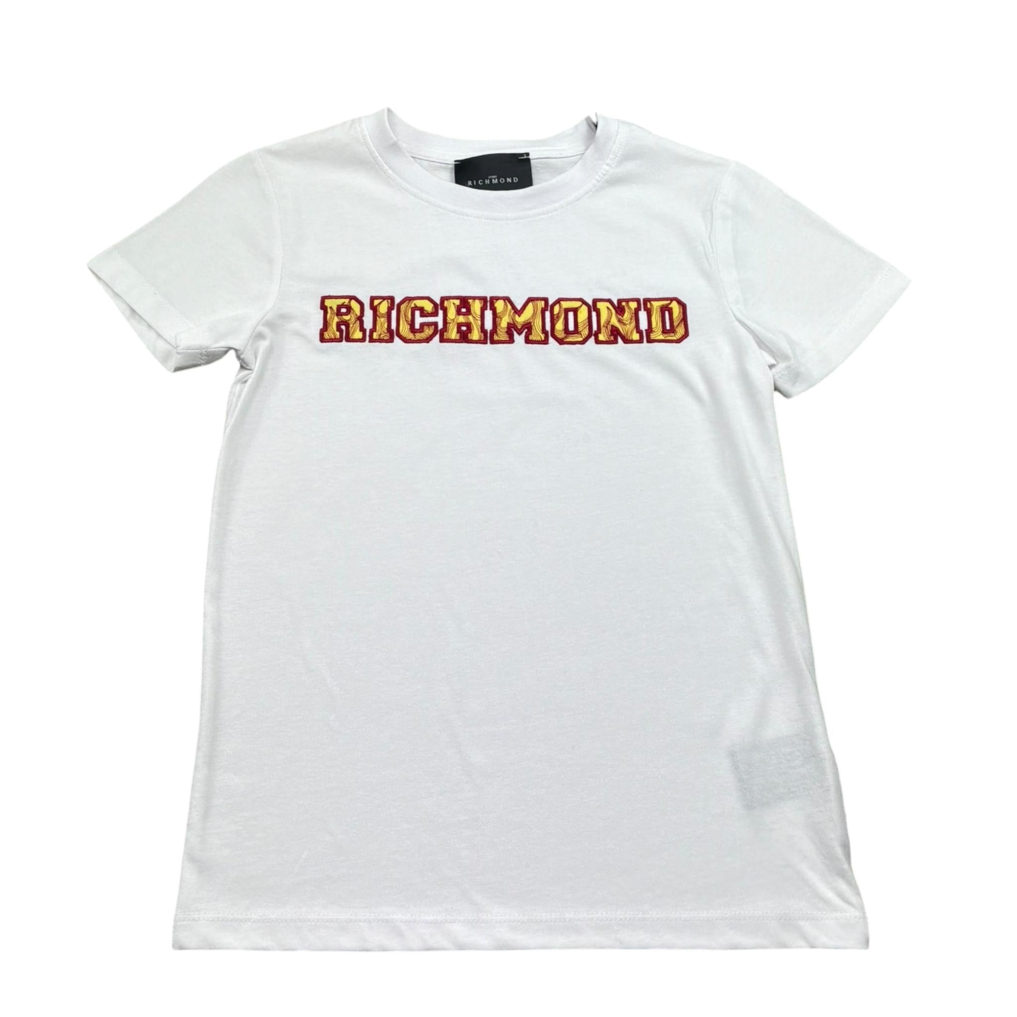 John Richmond T-Shirt Girocollo Tinta Unita con Stampa per Bambino RBP26114TS BIANCO JOHN RICHMOND 