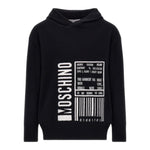 MOSCHINO maglia tinta unita con stampa e cappuccio Nero per Bambino HUW018 NERO MOSCHINO 