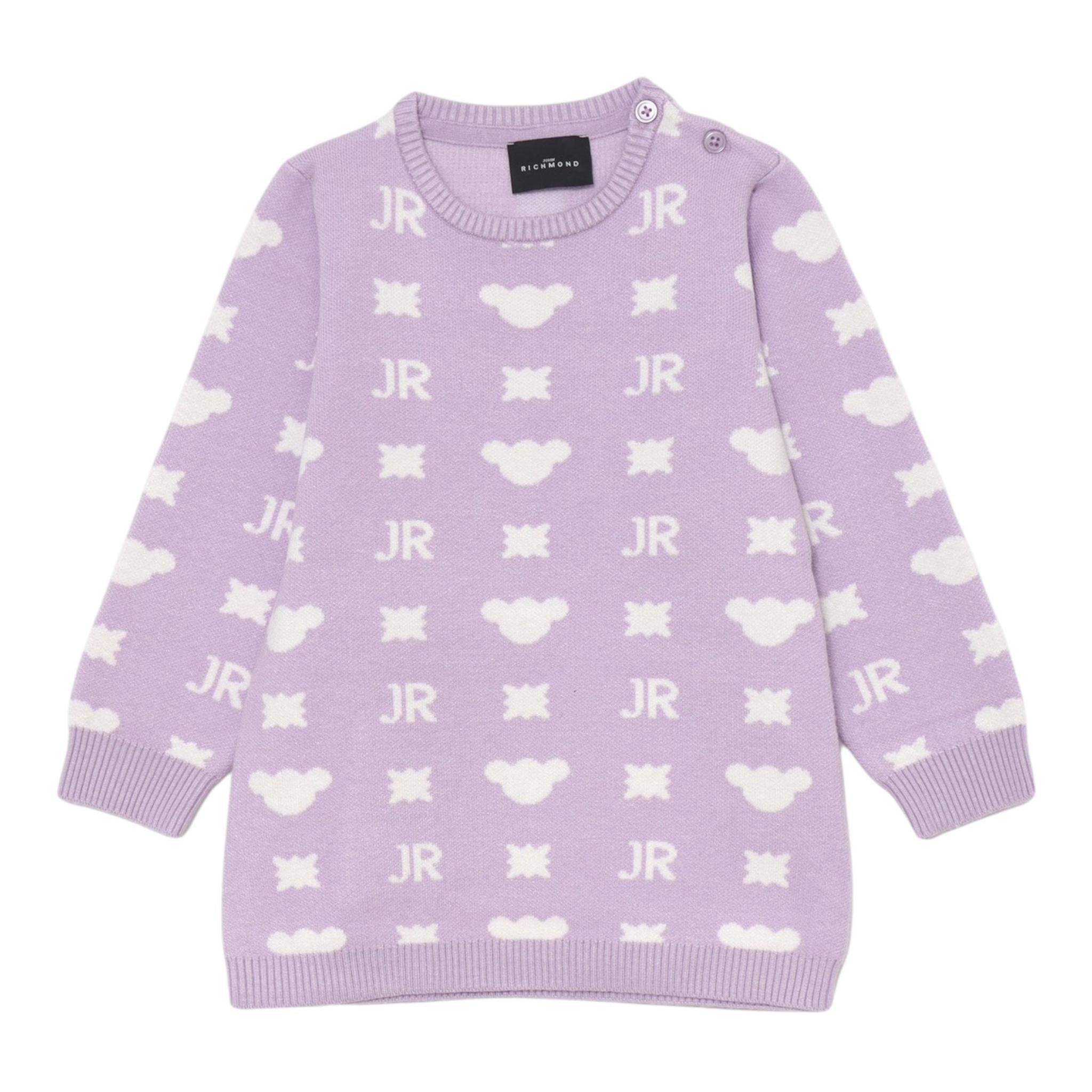 JOHN RICHMOND abito tinta unita girocollo con stampa Lilla per Neonata RIA24008VE LILLA JOHN RICHMOND 