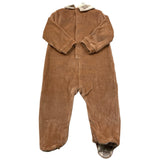 MINI BANDA tutina manica lunga tinta unita in ciniglis Beige per Neonato 3A645 BEIGE MINI BANDA 