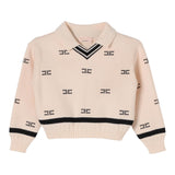 ELISABETTA FRANCHI maglia tinta unita con brillantini logata Avorio per Neonata EFMA147NX AVORIO ELISABETTA FRANCHI 